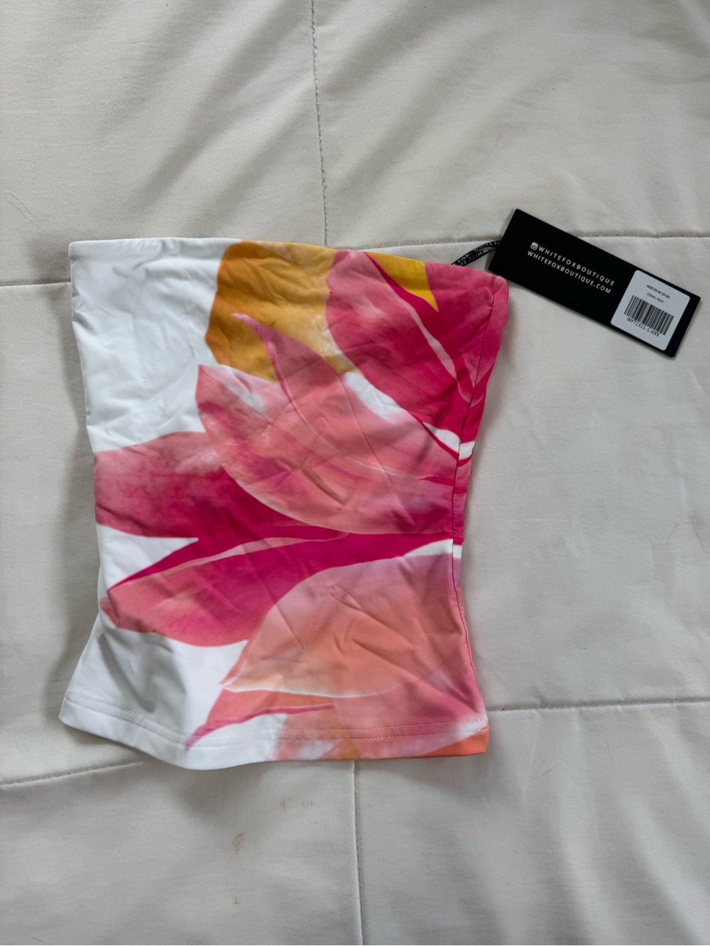 White Fox flower tube top